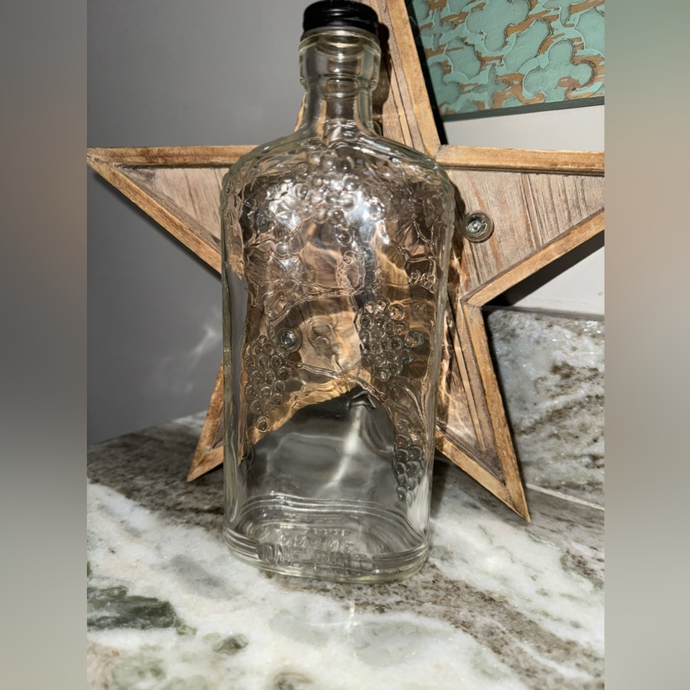 Antique BALL Glass Grapes Decanter